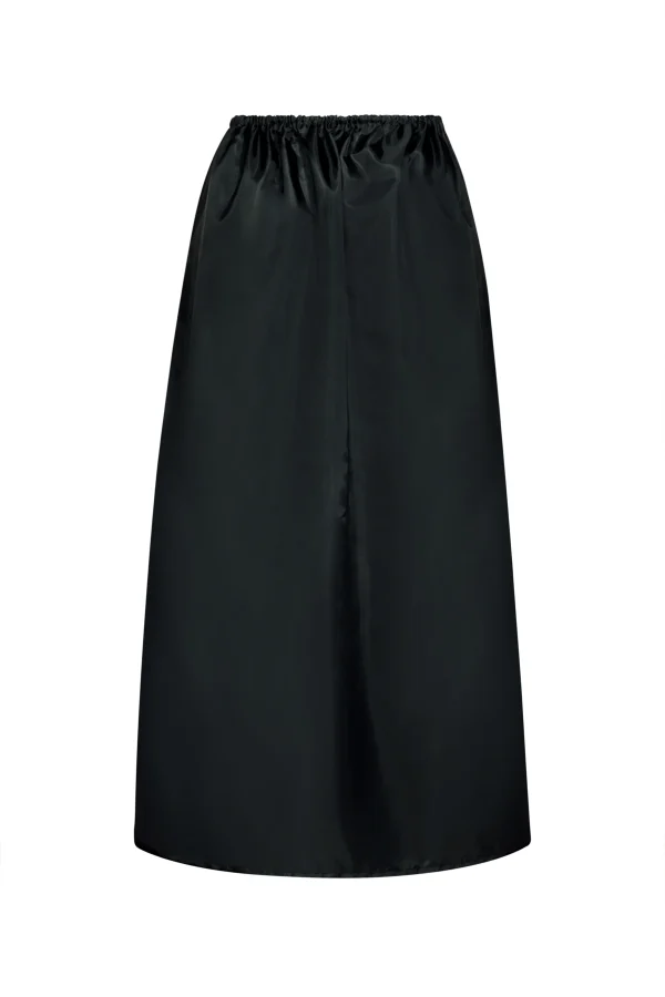 JS ED1 MD0011 MIDI POCKET SKIRT BLACK