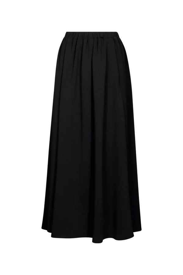 JS ED1 MD0012 MIDI POCKET SKIRT BLACK