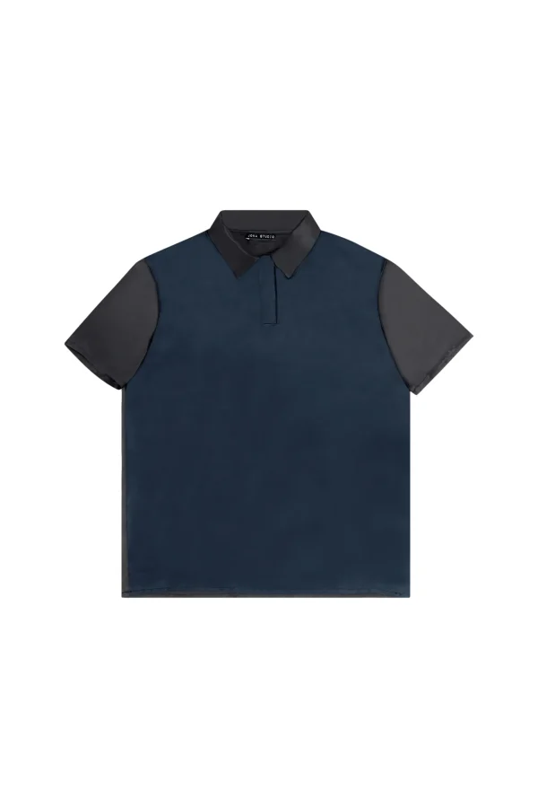 JS ED1 MD0020 POLO VISC BLUE/BLACK
