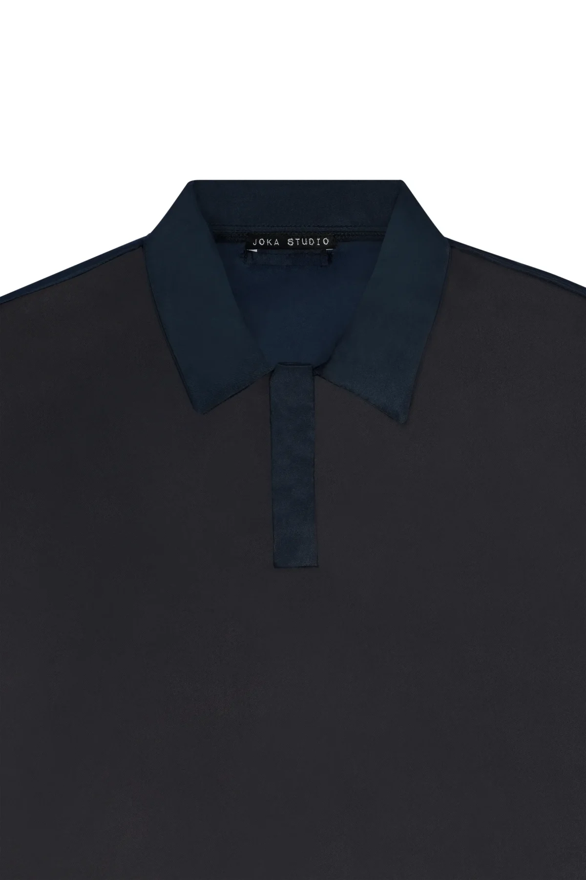 JS ED1 MD0021 POLO VISC BLACK/BLUE - Image 3