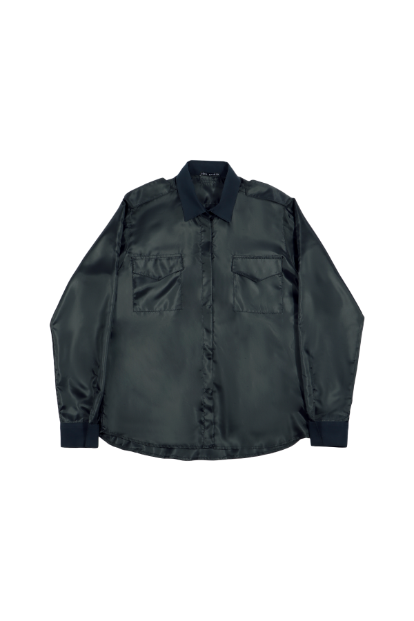 JS ED1 MD0023 SHIRT VISC BLACK/BLUE