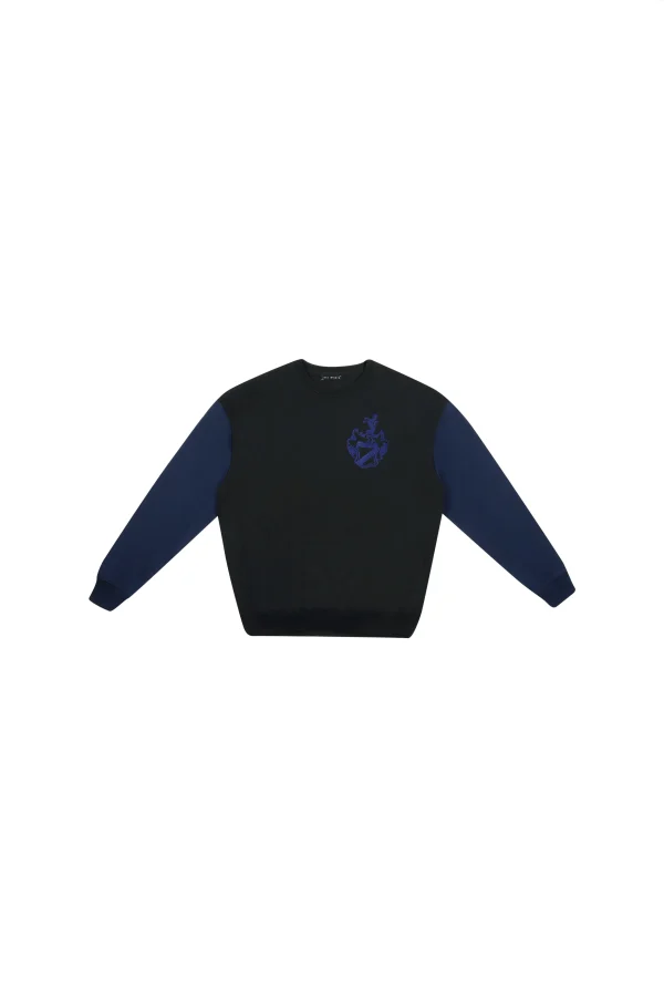 JS ED1 SS0002 SWEAT BLACK/BLUE