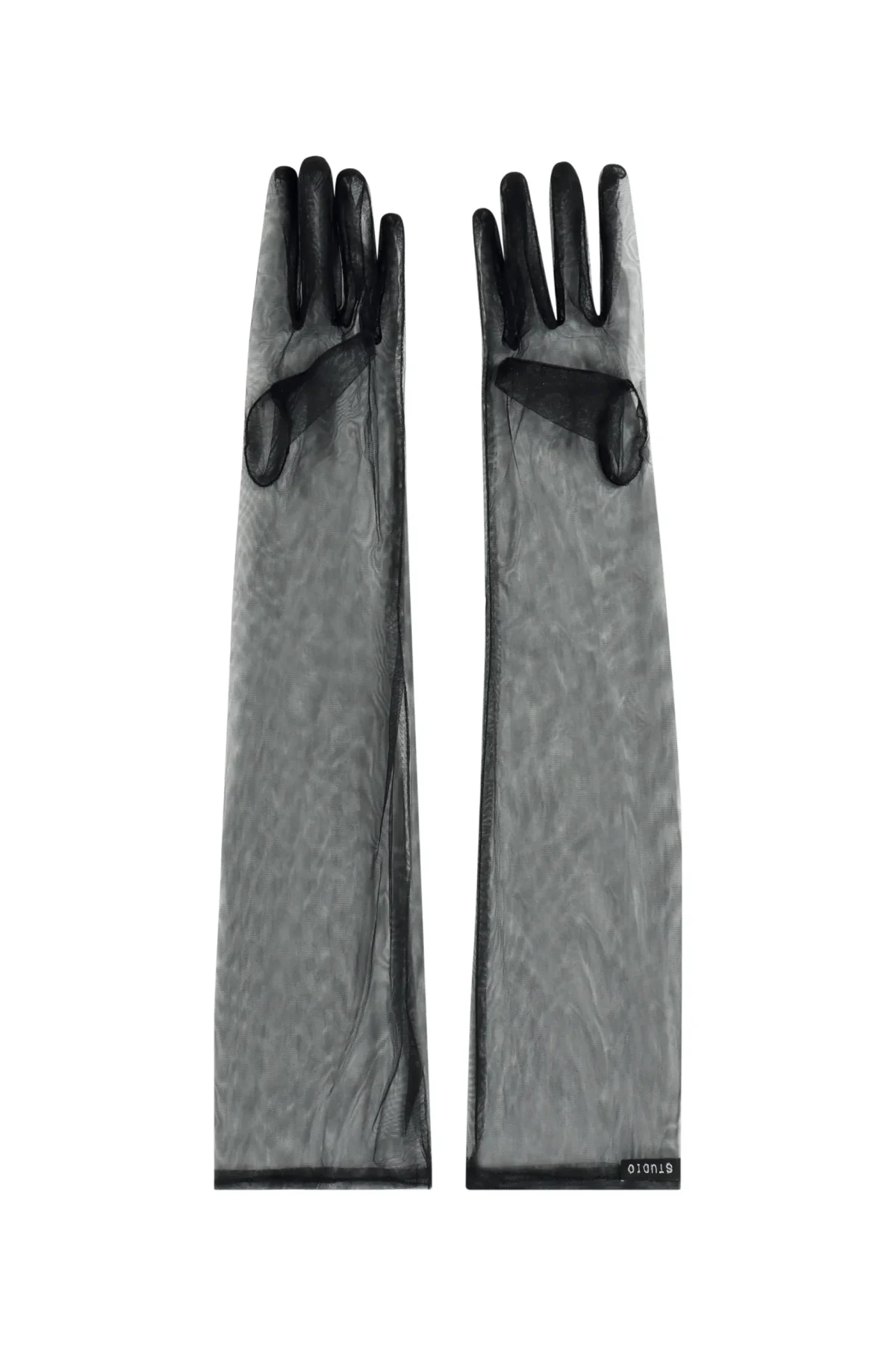 JS ED1 TM0001 GLV LONG SHEER BLACK