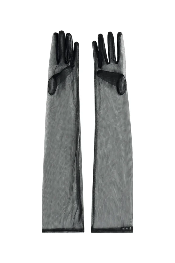 JS ED1 TM0001 GLV LONG SHEER BLACK