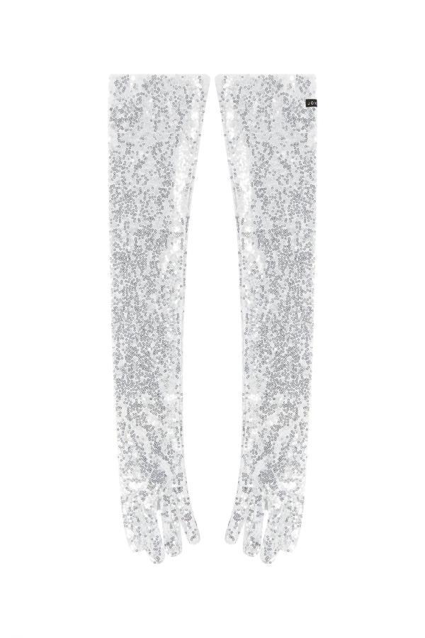 JS ED1 TM0008 GLV SEQUIN SILVER