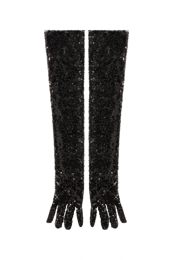 JS ED1 TM0010 GLV SEQUIN BLACK