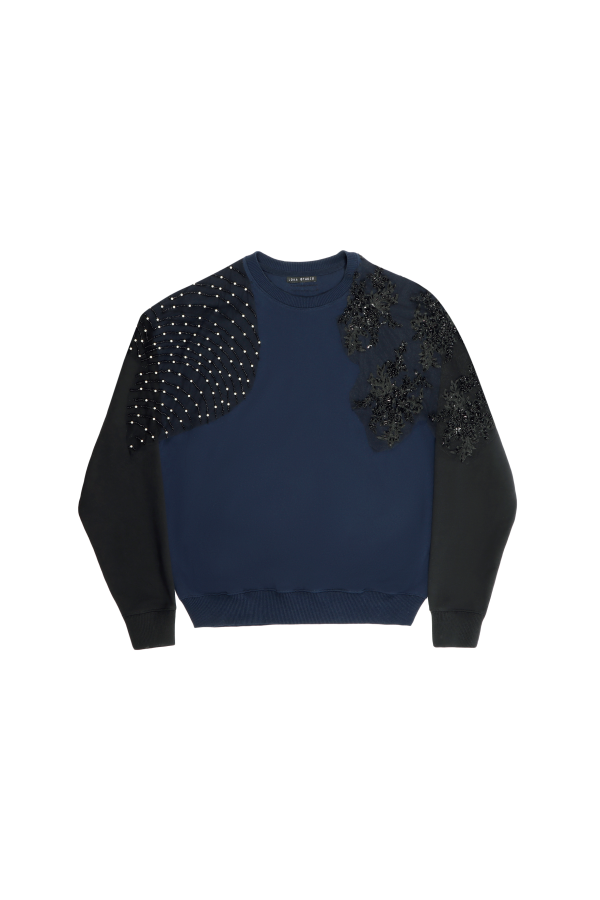 JS ED1 LACE001 SWEAT BLUE_BLACK