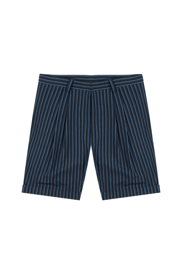 JS ED2 OBJECTS MD002 SEERSUCKER SHRTS BLUE